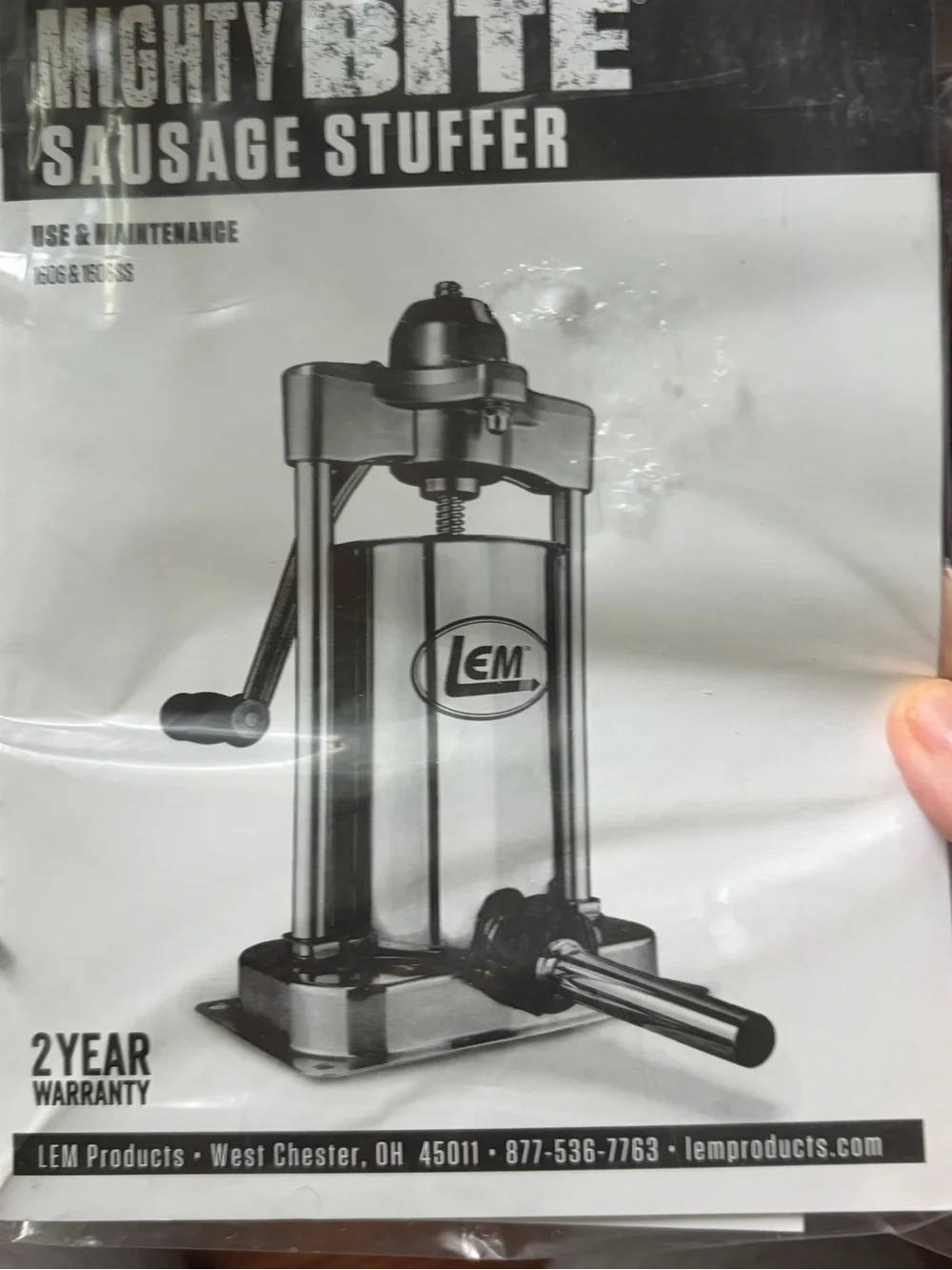 LEM Mighty Bite Stainless Steel Sausage Stuffer 5lb
